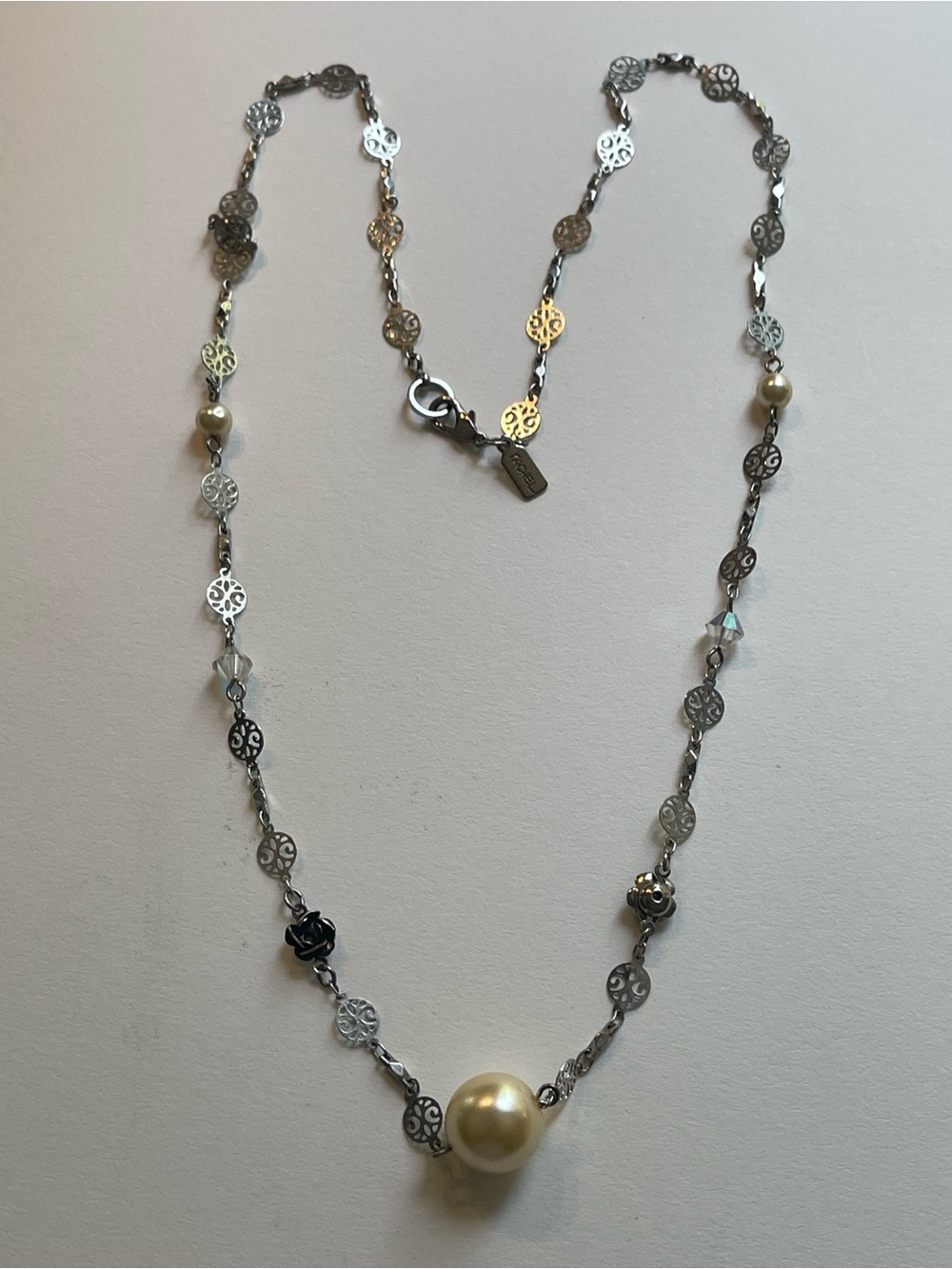Rachel Roy Filigree Station Necklace.
A long fashion necklace